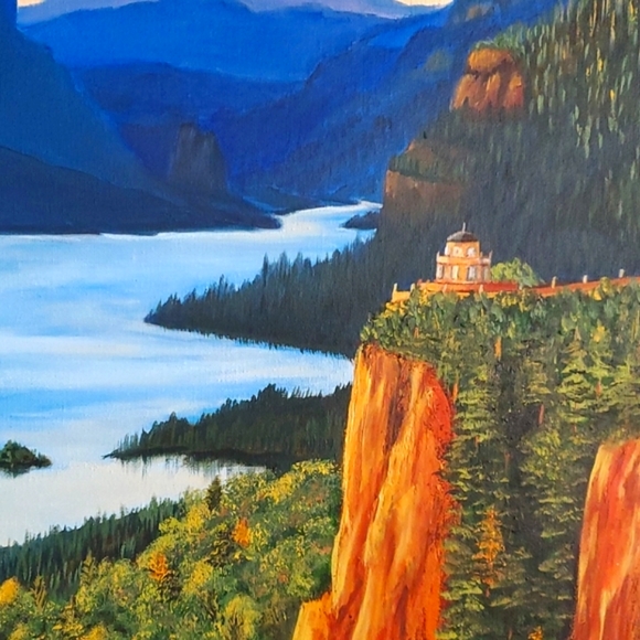 Origional Oil Painting 'Sunset on the Columbia'🌌 - Picture 2 of 3